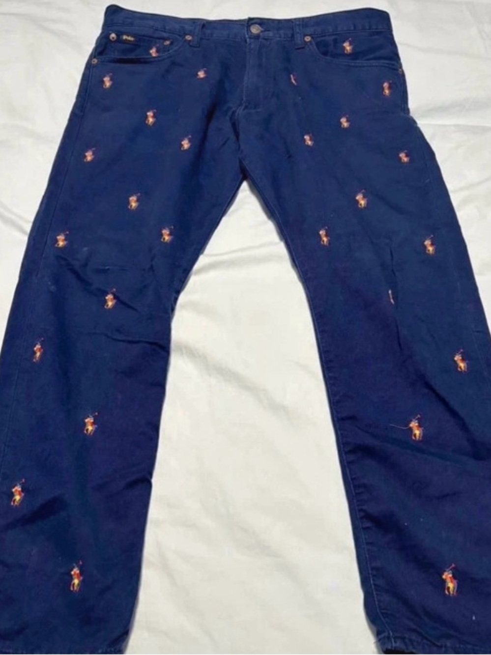 Polo Ralph Lauren Sullivan All Over Pony Logo Jeans 36x30